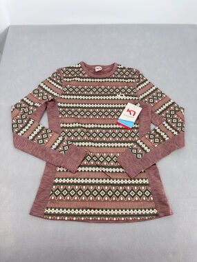 NEW Kari Traa Lune Pink Long Sleeve Baselayer Top Small Womens